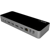 StarTech.com Docking Station Universal para Portátil - Replicador de Puertos Híbrido USB-C/-A - 2x HDMI y DP 4K - PD 60W