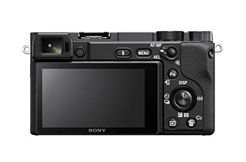 Sony ILCE6400AB.CEC Alpha 6400 Cámara Evil APS-C, Enfoque automático rápido 0.02s, 24.2 Megapíxeles, grabación de Videos en 4K y Pantalla inclinable para Vlogging, Cargador Incluido