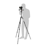 Manfrotto Befree 3-Way Live Advanced Kit de Viaje en Aluminio con Cabezal Fluido para Videocámaras y Cámaras Compactas, y Cabezal de Bola 494, Accesorios para Creadores de Contenido y Vlogging
