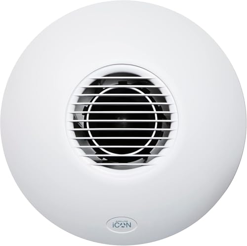 Airflow iCON 30 Ventilador Extractor - 100mm/4-33 l/s de Caudal, Eficiencia Energética 10.7W, 0.062 Amps, Persiana Iris Silenciosa, IPX4, Opciones de Control Múltiple | Garantía de 3 Años