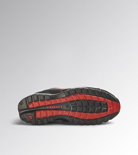Diadora Utility Glove Monster Low S1ps Fo HRO, Zapatos de Seguridad y contra Incendios Unisex Adulto, Negro y Rojo, 44 EU