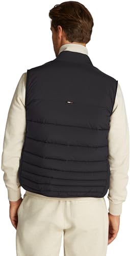 Tommy Hilfiger Chaleco Hombre Mix Quilt impermeable, Negro (Black), XXL