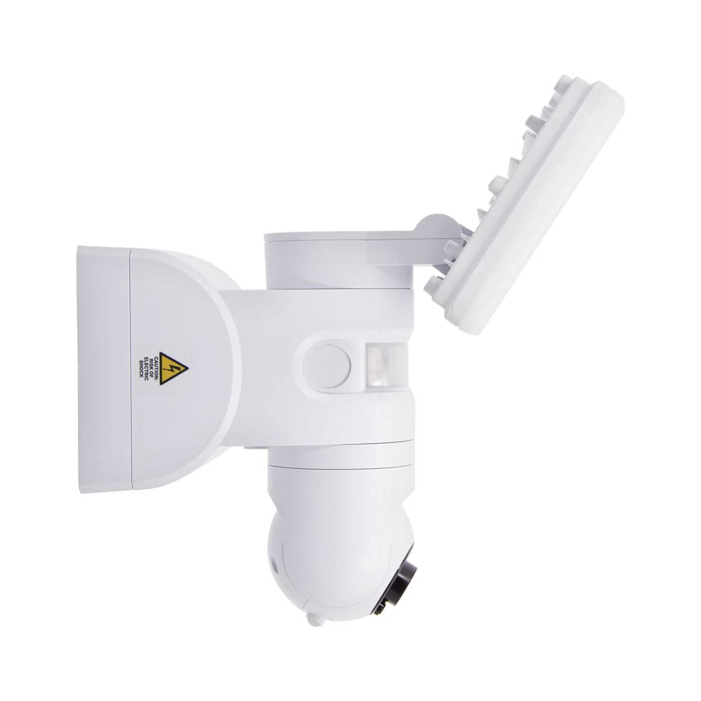 KOZII, Proyector de Pared Conectado con cámara integrada, Detector de Movimiento, 2200 lúmenes, Blanco frío, Ideal para Seguridad Exterior, fácil de Instalar, Compatible con Aplicaciones Smart Home