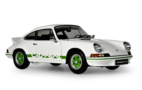 IXO Colecciones 1:8 IXO Porsche 911 RS 2.7 Blanco/Verde - modelismo, maquetas, Kit de construcción, Kit de maquetas, 713 Piezas, Kit de construcción de Coches