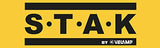 Stak REELART-FR-25 - Enrollador eléctrico profesional, resistente al agua IP44 cable 25 m de goma 3G2,5 mm2 para obras, bricolaje, jardín, 4 enchufes, chasis de acero, color negro