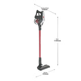 Hoover HF300 Home, HF322TH Aspiradora sin Cable, sin Bolsa, 3 en 1, Escoba, de Mano y Vertical, Rodillo 2 en 1 Suelos y Alfombras, Autonomía 40 min, Color Azul