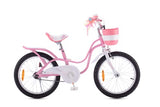 Royal Baby Little Swan Bicicleta Infantil, Unisex-Youth, Rosa, 18 Pulgadas Freno de Mano