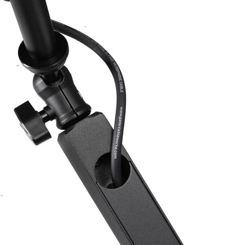 Shure by Gator Soporte premium de perfil bajo para micrófono de escritorio; totalmente ajustable para podcasts, streaming y configuraciones de home office (SH-BROADCAST2)