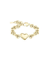 BOSS Jewelry Pulsera de Cadena para Mujer Colección HONEY LOVE en Oro Amarillo con un Charm de Corazón - 1580639