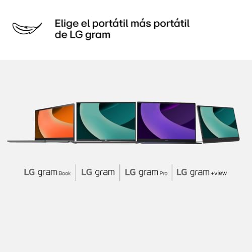 LG gram 17Z90T-G.AD8BB Ordenador Portátil 17 Pulgadas Intel Core Ultra7 255H, 32 GB RAM, 2TB SSD, Panel IPS Antirreflejo, WQXGA, 1.350 g, 20 Horas, Windows 11 Home, Negro, Teclado QWERTY Español