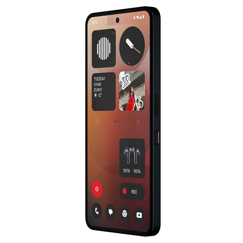Nothing Phone (3a) 128 GB - Handy mit Essential Space, 50-MP-Hauptkamera, 32-MP-Frontkamera, 30-facher Ultra-Zoom, 8 GB RAM, Langer Akkulaufzeit und 6,77 Zoll Flexibles FHD+ AMOLED-Display - Schwarz