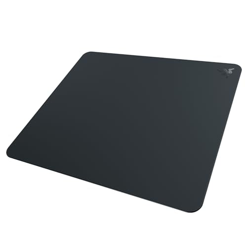 Razer Atlas - Alfombrilla de ratón de Cristal (Cristal Templado Premium, Resistente a la Suciedad y los arañazos, Movimientos del ratón más silenciosos, Base de Goma Antideslizante) Negro
