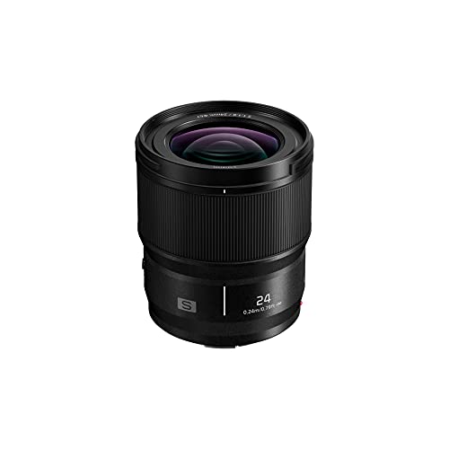 Panasonic S-S24E Lumix Objetivo 24 mm (F1.8, Distancia Focal Fija, Gran Angular, Diseño Compacto y Ligero, Resistente al Polvo, Agua y Frio), Negro
