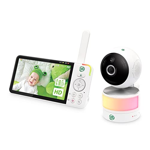 LeapFrog LF915HD Baby Surveillance Camera with Night Light 5" HD Screen Baby Monitor with Camera, 360° Translation and Tilt, 8X Zoom, Night Vision, Smart Sensor