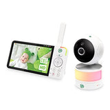 LeapFrog LF915HD Baby Surveillance Camera with Night Light 5" HD Screen Baby Monitor with Camera, 360° Translation and Tilt, 8X Zoom, Night Vision, Smart Sensor