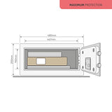 Yale Caja Fuerte Motorizada para Portátil con Huella Dactilar YLFM/200/EG1: Máxima Seguridad, PIN o Llave, Certificación Sold Secure, Luz Interior y Anclaje