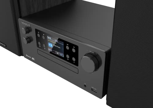 Microcadena HiFi Kenwood M-925DAB-B con CD, USB, Dab+ Blueetooth Audio-Streaming. Color: Negro - Mini Equipo de Musica para casa