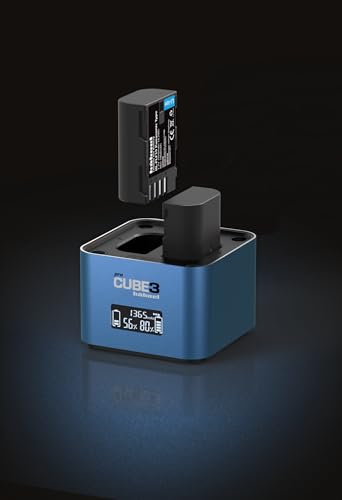 Hähnel - ProCube3 - para Panasonic - Cargador dúo DSLR - Carga más rápida - Entrada USB Tipo C