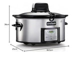 Crockpot AutoStir Olla de Cocción Lenta Digital para Todo Tipo de Recetas | 5,7 L (6 raciones) | 240 W | Acero Inoxidable {CSC012X]