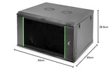 DIGITUS Armario de red - rack de 19 pulgadas - 7UA - montaje en la pared - profundidad 600 mm - capacidad de carga 60 kg - serie Dynamic Basic - negro