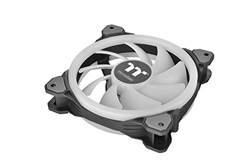 Thermaltake Riing Trio 12 LED RGB - Pack de 3 ventiladores para PC, color negro