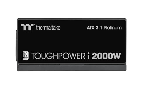 Thermaltake Toughpower i 2000W | Fuente de Alimentación Digital ATX 3.1 | 80 Plus Titanium | PCIe Gen 5.1 con 12V-2×6 | Monitorización en Tiempo Real | Totalmente Modular