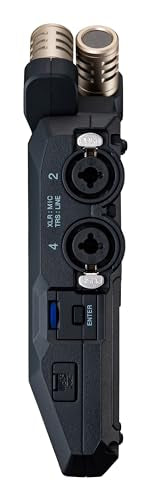 Zoom H6essential (2024 Model, Essential Series) a 32-Bit con coma flotante, accesibilidad, 6 pistas, micros estéreo, 4 entradas XLR/TRS, interface de audio, para músicos, podcasters y cineastas
