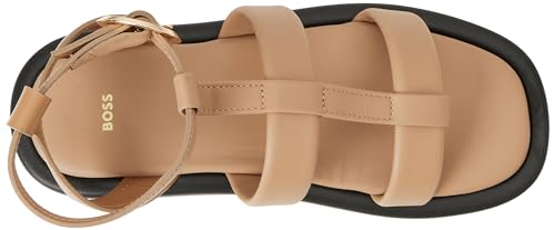 BOSS Scarlet_Sandal_C, Sandalia Mujer, Beige260, 39 EU