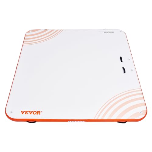 VEVOR Muelle Flotante Hinchable 2,13 x 2,13 m Plataforma de Muelle Inflable Alfombrilla Flotante Antideslizante con Bolsa de Transporte Portátil Escalera Extraíble Balsa de Isla para Piscina, Playa