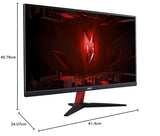 acer Nitro KG272G (60cm 27" FHD ZeroFrame IPS 200Hz 16:9 1ms/0.5ms(GTG, Min.) 250nits 2xHDMI DP MM Audio out HDR10 FreeSync Premium EU MPRII Black H.Cable x1 AMZ DI) Monitor PC Gaming, Color Negro