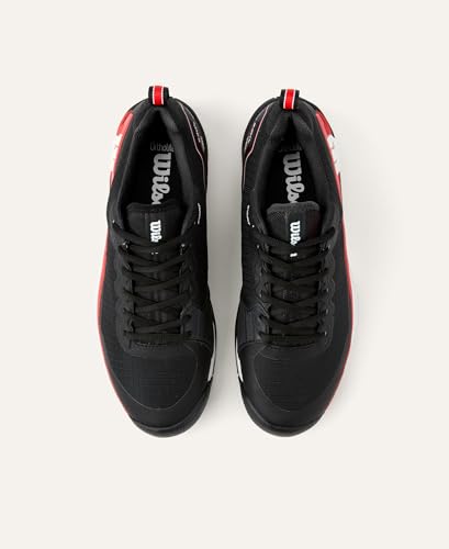 Wilson Rush Pro 4.5 Clay, Zapatillas de Tenis Hombre, Black/Infrared/White, 45 1/3 EU