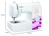 Brother RH127VP2 Hermano máquina de Coser de plástico/Aluminio Blanco/Rosa/Rojo 44.4 x 19.4 x 37 cm