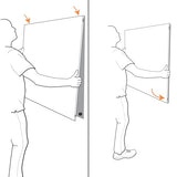Nobo 1915714 - Pizarra Magnética Infinity Sin Marco, 900 x 600mm, Pizarra Blanca Magnética, 90 x 60cm, Acero con Revestimiento UV, Pizarra Fácil de Limpiar, Blanco