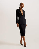 Ted Baker Manabl Single Breasted Tailored Blazer, Negro, 40 para Mujer