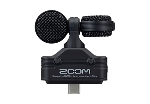 Zoom AM7 Micrófono estéreo para dispositivos Android, Mid-Side estéreo, cápsula giratoria para alinearlo con la cámara, para grabar audios de música, videos, entrevistas y más