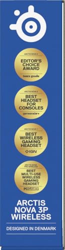 SteelSeries Arctis Nova 3P Wireless Auriculares Gaming multiplataforma - App - Batería 40h - Controladores magnéticos de neodimio - 2,4 GHz/Bluetooth - Micro extraíble - PS5, PS4, PC, Switch -Blanco