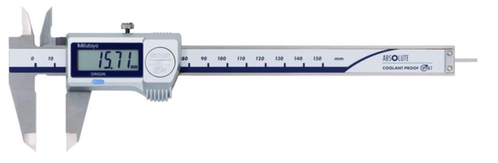 Mitutoyo - 709-20 Calibre digital sin salida de datos o polea de transmisión IP67 0-150 mm