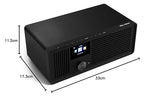 sky vision Dab 70 IR GB – Radio por Internet estéreo Dab+ (FM FM, WiFi, con Conector AUX Plus Cable, Radio Digital, Despertador con Mando a Distancia), Color Negro