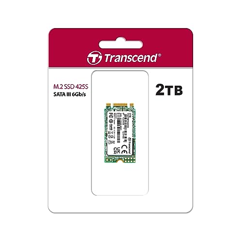 Transcend SSD 425S 2TB 42mm SATA III SSD Interno 3D NAND para Actualización de Portátil/Escritorio - TS2TMTS425S