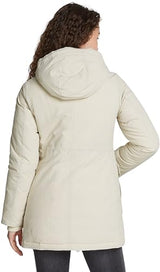 Tommy Jeans Parka Mujer con Capucha, Marfil (Newsprint), L