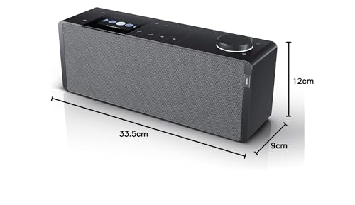 Loewe Klang s1 - Radio Inteligente, Altavoz de 80 vatios con conexión Bluetooth/WiFi, transmisión Desde Todos los Principales Servicios, Sonido excepcional y diseño Moderno, Gris basalto