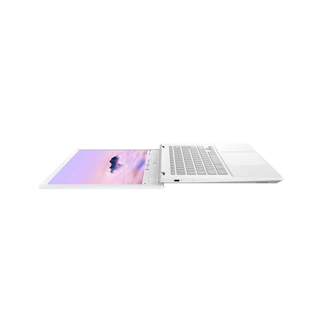 ASUS Chromebook Plus CX34 CX3402CBA-PQ0105 - Ordenador Portátil 14" Full HD (Intel Core i3-1215U, 8GB RAM, 128GB UFS, UHD Graphics, ChromeOS) Blanco Perla - Teclado QWERTY español