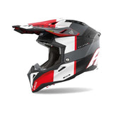 AIROH Aviator 3 Casco, Unisex Adulto, Gris y Rojo Mate, XX-Large