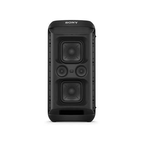 Sony SRS-XV500 Altavoz Inalámbrico Bluetooth para Fiestas, Sonido Potente, Mega Bass, 25h Autonomía, Portátil, Iluminación LED, Party Connect, Clasificación IPX4, Entrada Micrófono o Guitarra