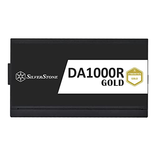 Silverstone SST-DA1000R-GM - Cybenetics Gold 1000W PCIe 5.0 Fuente de alimentación Completamente Modular, Ventilador FDB Ultra silencioso de 135 mm con función Semi-fanless