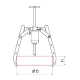 EXTRACTOR HIDRÁULICO FORZA 320X480 PARTE MECÁNICA