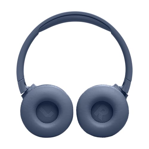 JBL Auriculares Tune 670 NC, auriculares supraaurales inalámbricos ligeros con cancelación de ruido adaptativa, Bluetooth y 70 horas de batería, azul