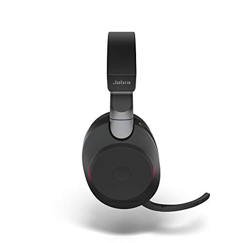 Jabra Evolve2 85 Auriculares Inalámbricos Estéreo con Cancelación de Ruido - Certificados para plataformas UC - Batería de Larga Duración - Adaptador Bluetooth USB-A - Negro