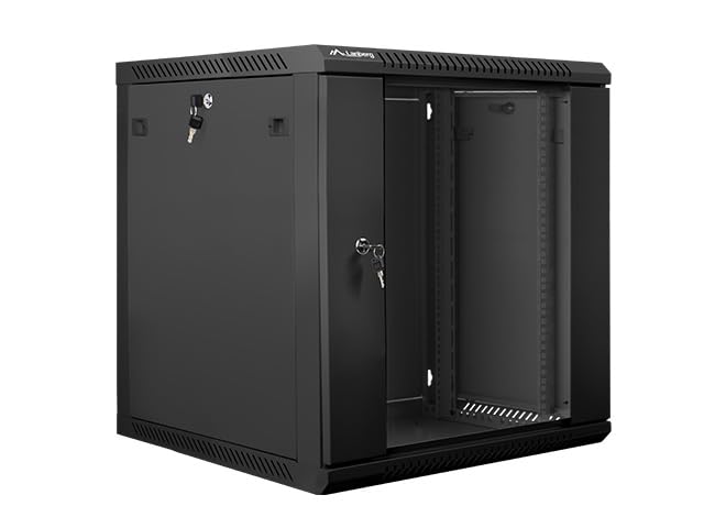 Armario Rack LANBERG 12U 600X600X635 Auto ENSAMBLADO 19" hasta 60 KG Negro