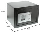 BURG-WÄCHTER Caja fuerte móvil con cerradura de combinación electrónica y huella dactilar, Point Safe, 20,5 l, 14,5 kg, P 2 E FS, Negro